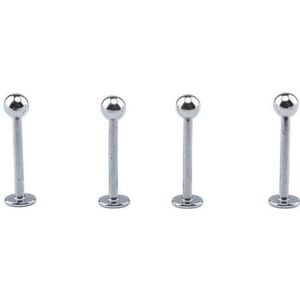 OLACD Roestvrij Staal 4 STKS Neus Studs 0.4 inch Sieraden Piercing Barbell Stud Neus, Roestvrij staal, Geen edelsteen