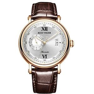 REEF TIGER Top Brand Luxe Casual Horloge voor Mannen Rose Goud Automatisch Horloge RGA1617-2, Rga1617-2-pws, Automatisch horloge