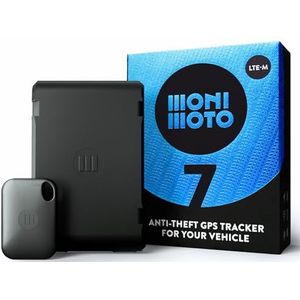 MoniMoto 7 motorfietstracker en alarm met doe-het-zelf-installatie, geen bedrading nodig - Smart Motorcycle GPS-tracker - GPS-tracker voor voertuigen, scooters, quad ATV's