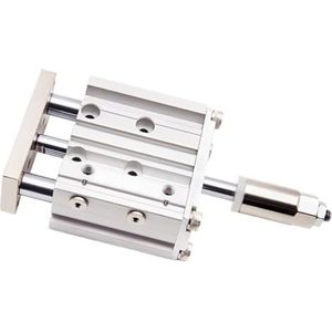 URZQCKGLK MGPM32/40/50 instelbare hefgatgrootte 32 mm/40 mm/50 mm, drie assen met compacte geleidingsstang, luchtaandrijving, pneumatische cilinder (Mgpm50x50-50-xc8)