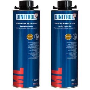 REJEL 2 x DINITROL ML3125 ROESTBESTENDIGE CAVITY WAX 1LITER KAN DOOS DEURCHASSIS