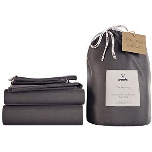 Panda 100% Bamboe Beddengoed Set (Urban Grey, Super King)