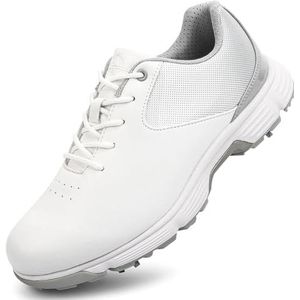 SDEQA Dames golfschoenen met 7 spikes, waterdichte, ademende golfsporttrainingsneakers voor buiten,E,36 EU