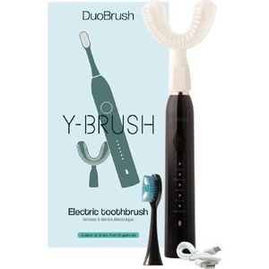 Y-Brush 2024 - DuoBrush elektrische sonische tandenborstel - automatische en traditionele borstel - 1 maand levensduur van de batterij - Volwassen Pack - Klinisch bewezen