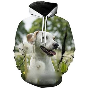 3D Print Pet Dog Retriever Animal Face Hoodie Casual Harajuku Mannen Vrouwen Lange Mouw Trui Sweatshirt, 1, XL