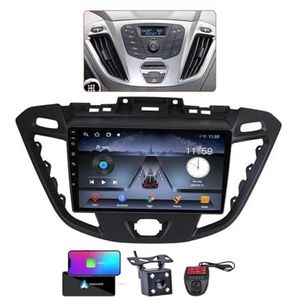 9 Inch Touchscreen Dubbel DIN Autoradio Compatibel met Ford Tourneo Custom Transit 2012-2021 met Carplay/Android Auto FM RDS DAB+ Autoradio Draadloze Carplay Android Auto BT 5.0 DSP(A,NF-2)