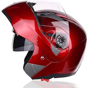 Motorhelm, DOT/ECE goedgekeurde modulaire integraalhelm for motorfietsen, dubbel vizier B,XL(D,L(5960cm))