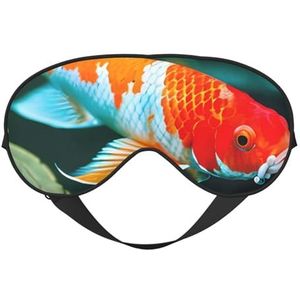 sttung Pretty Koi Fish Print Travel - Friendly Sleep Soft Eye Mask: Compact, lichtgewicht, verstelbare riem