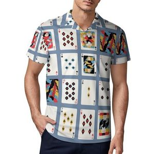 Poker Chips Set Spelen Heren Golf Polo Shirt Slim-Fit T-shirts Korte Mouw Casual Print Tops XL
