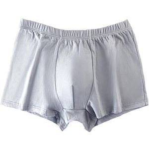 Plus Maat L-8XL Katoenen Boxershorts Voor Heren Midden Taille Los Comfort Ondergoed Papa Opa Zacht Huidvriendelijk Slipje(Color:Light gray,Size:XL)