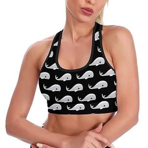 Kleine Walvis Ademend Sport BH's Voor Vrouwen Draadloze Workout Yoga Vest Ondergoed Racerback Crop Tank Top M