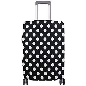 BALII Zwart en wit Polka Dot Trolley Case Beschermende Cover Elastische Bagage Cover Past 18-32 Inch Bagage