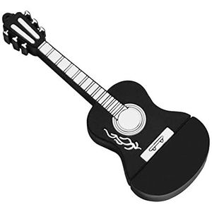 USB-stick, 64GB cartoon-geheugenstick, gitaar, flashdrive, grappig, draagbaar, usb 2.0, schattig, 64GB Thumb Drive voor pc, Mac, laptop, computer, tv, auto, enz (zwart)