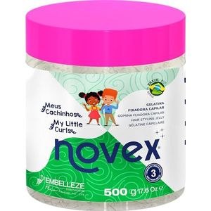 Novex My Little Curls Hair Styling Jelly voor kinderen vanaf 3 jaar, verrijkt met wonderolie, houdt je krullen in model en voegt glans toe, geschikt voor alle krullende haartypes en texturen 500g