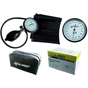 Bloeddrukmeter bovenarm Aneriod TIGA PRO 1 bloeddrukmeter klittenband manchet / etui merk