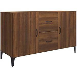 vidaXL Dressoir 100x36x60 cm bewerkt hout bruin eikenkleur, kast, opbergkast, houten kast, wandkast, ladekast, bijzetkast, opslagkast, kasten