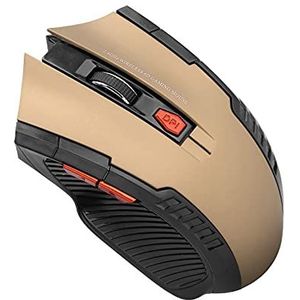 BROLEO Draadloze muis, gaming-muis, extern apparaat, 2,4 G voor laptop (goud)
