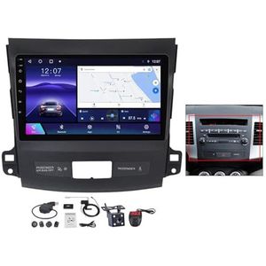 Android 12 2 DIN Autoradio Stereo 10 inch Screen voor Mitsubishi Outlander 2 2005-2013 Carplay Android Auto GPS-navigatie Bluetooth RDS FM DAB+ Radio Stuurbediening Voice Control (Color : A, Size :