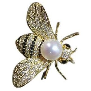 Shell Parel Dangle Broche Sieraden Vlinder Bij Insect Broche Pin Voor Vrouwen Bruiloft Dezelfde Ketting Goud-Verzilverd