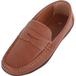 Platte instapschoen voor kinderen, bruin, 33 EU
