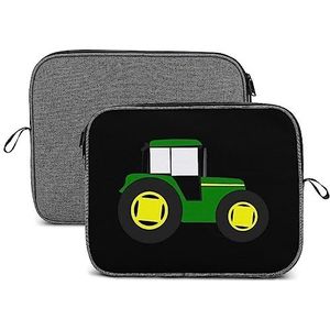 Green Traktor Laptop Sleeve Case Beschermende Notebook Draagtas Reizen Aktetas 14 inch
