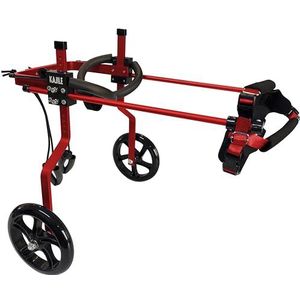 KAJILE Verstelbare 2 wielen hond rolstoel voor kleine hondjes,S-3 grootte voor achterpoten revalidatie,Hoogte 27-33cm,Breedte 12-17cm,Lengte 18-25cm