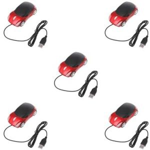 Mealoodiousmusea 5 set Universele Auto Vormige Bedrade Optische Muis Vervanging Kantoor Hotel Draagbare 3 Toetsen Gaming Computer Muizen Desktop PC Laptop