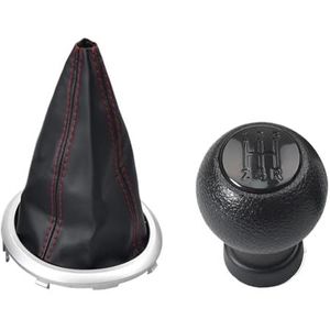 5-versnellingsbak Pookknop Pookhendel Bus Stofkap Voor Suzuki Voor Swift 2005-2010 S-Cross SX4 ALTO Auto Versnellingspookknop(D-Black-Red-line)