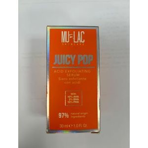 Mulac Cosmetics Juicy Pop Acid Exfoliating Serum Peeling met zuur, veganistisch, 30 ml