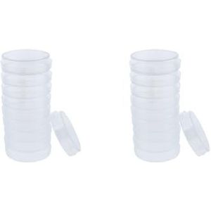Lab Plastic Petrischaal Steriele Celweefsel Cultuur Schotel & Deksel 35mm, 2 Set (75 mm), 75mm, als beschrijving