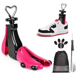 Ostyel Schoenspanner voor dames en heren, schoenbreedte voor te strakke schoenen, instelbare breedte en lengte, schoenspanner schoenbreedte in twee maten, geschikt voor schoenmaat 36-48, roze, 42-48
