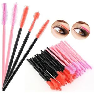 Nuolux Wimperborstel, 50-delig Wimperborstel set wegwerp wimpers mascara borstel
