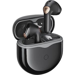 SoundPEATS Air4 Lite Draadloze Oortjes Bluetooth 5.3 met LDAC-codec Semi-In-Ear Earbuds met 6 AI Ruisonderdrukkende Microfoons voor Oproepen 30 Uur Batterijduur Multipoint Verbinding Zwart