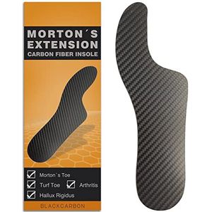 Morton's Extension Orthotische, koolstofvezel binnenzool, stijve voetsteun insert voor Morton's teen, turf teen, hallux rigidus, artritis, 1 stuk 25,5 cm (Herenmaat 9/Vrouwen 10)