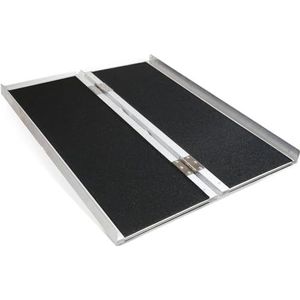PP-Vic Niet-Slip Aluminium Gehandicapte Overgangsbord, Draagbare Rolstoelhelling, Trolley Tractiehelling, Scooterhelling, Ideale Barrièrevrije Toegang Assistent,1a3ft