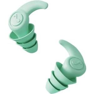 1 paar anti-geluid siliconen oordopjes zwemmen oordopjes isolatie interferentie voor werk slapen surfen zacht comfort oorbeschermer (groen)