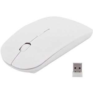 Ratón Bluetooth, Ratón, Ratón Inalámbrico, 1600DPI Ergonómico Diseñado 2.4G Blanco para Computadora de Escritorio