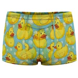 Gele Eenden Heren Boxer Slips Sexy Shorts Mesh Boxers Ondergoed Ademend Onderbroek Thong