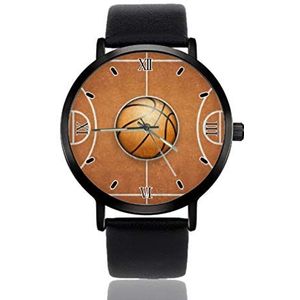 Ball Basketbal Houten Hof Veld Dames Polshorloge Ultra Dunne Case Extreem Eenvoudige Analoge Polshorloge Vrouwen Ultra Dunne Horloge Japans Quartz Beweging