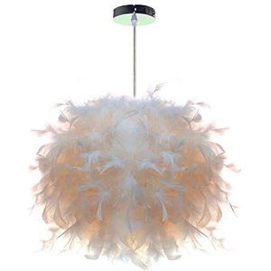 Design hanglamp, wit, veren, hanglamp, Ø30 cm, met E27-fitting, voor woonkamer, eetkamer, slaapkamer, 40 W