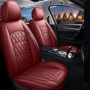 Stoelhoezen Beschermhoezen Volledige Dekking Lederen Auto Bekleding Voor Toyota Voor Highlander Voor Crown Voor Reiz Voor Veranda Fj Voor Cruiser Voor Tundra Voor Alphard(Lafite Red,One Size)