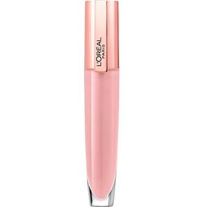 L'Oreal Paris Make-up getinte lippenbalsem in glans, Glow Paradise Hydraterende vloeibare lipkleur met hyaluronzuur, ultra zacht, anti-aanbakformule, ongerept roze, 6,8 ml