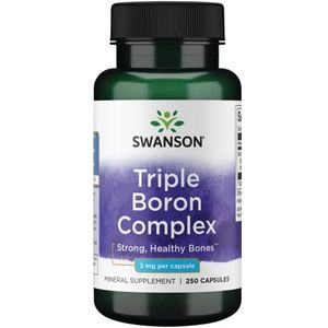 Swanson Triple Boron Complex 1 x 250 capsules - Sterke en gezonde botten - Drie vormen van boor in één supplement