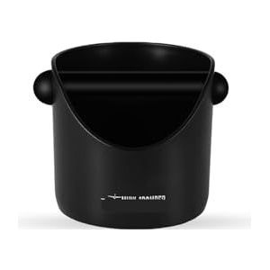Rammer-station ABS Koffieklopbox Espressodikcontainer Klopbox Handmatige molen Huishoudelijk koffiegereedschap (Color : Black)