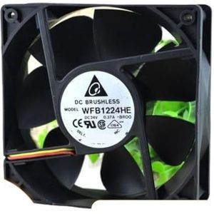 Voor Delta WFB1224HE -BROO 24V 0,50A 120x120x38mm 3-draads inverterventilator, betrouwbare koeling