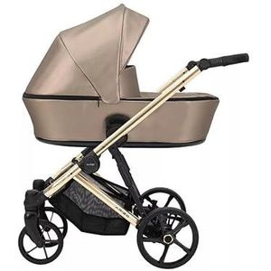 Arizo Premium 13 Cappuccino Eco kinderwagen goudkleurig frame