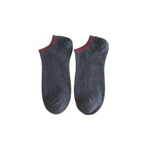 Korte katoenen sokken for heren, lente en zomer dunne effen kleur ondiepe sokken, deodorant casual sportsokken (10 paar)(Color:Gray)