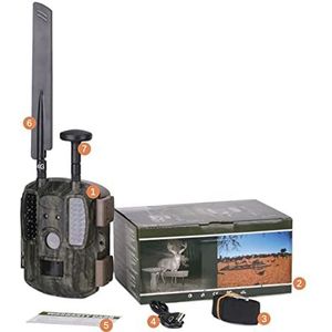 Wildcamera, Solar 4G Camera's Foto Traps Scout Wild Camera Trail GPS/E-mail/MMS/FTP/GSM Nachtzicht externe zonneladercamera 4G voor het monitoren van wilde dieren in de buitenlu(US V and Solar