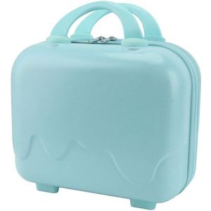 14 inch kleine handbagage, lichtgewicht draagbare reistas met harde schaal, capaciteit met antislipvoetjes en duurzaam ABS-materiaal for reizen (roze)