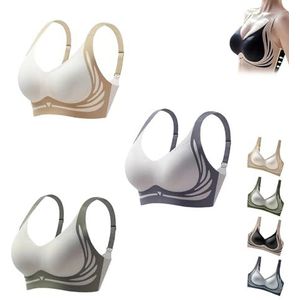 Lushfitting - Lifting anti-verslapping draadloze verstelbare naadloze bh, Caralush push-up bh, push-up draadloze damesbh(3pcs-a,L)